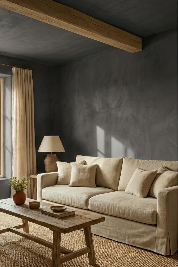 Grey Limewash Finish